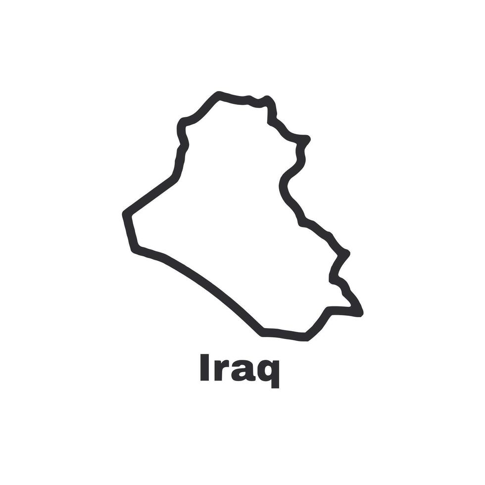 A map of Iraq is shown in black and white vector