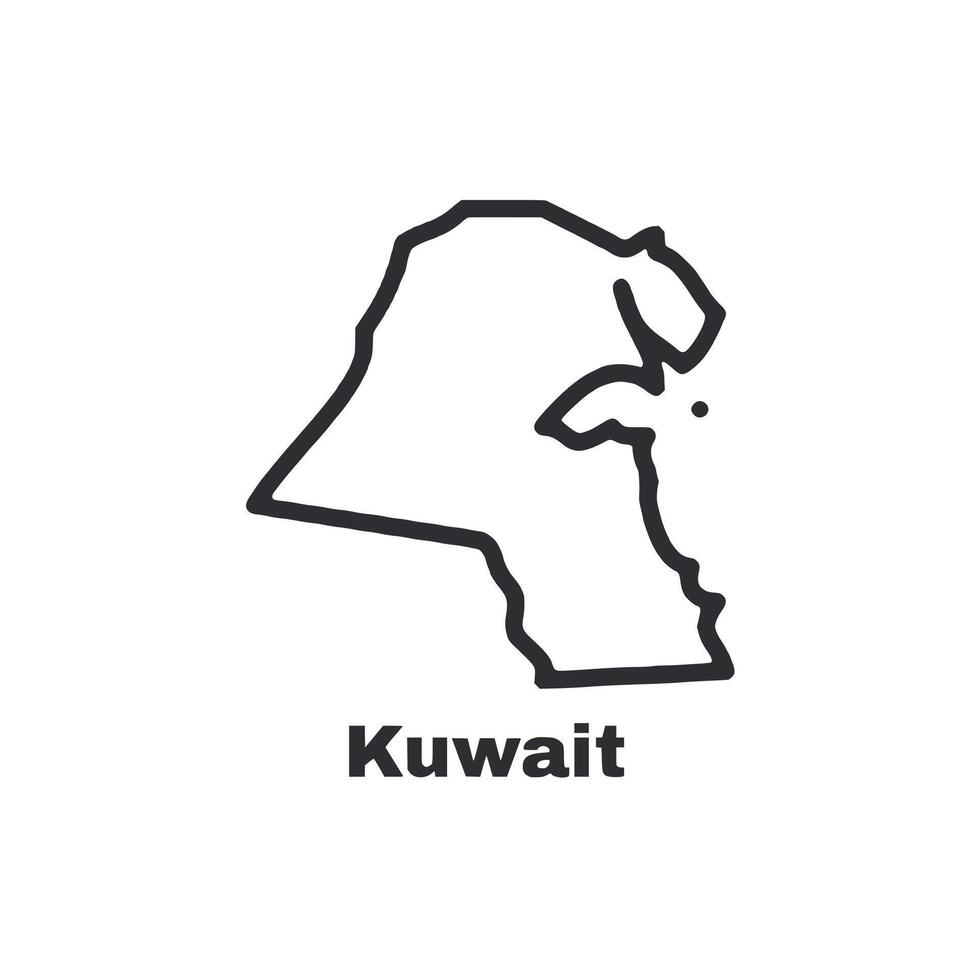 A map of Kuwait vector
