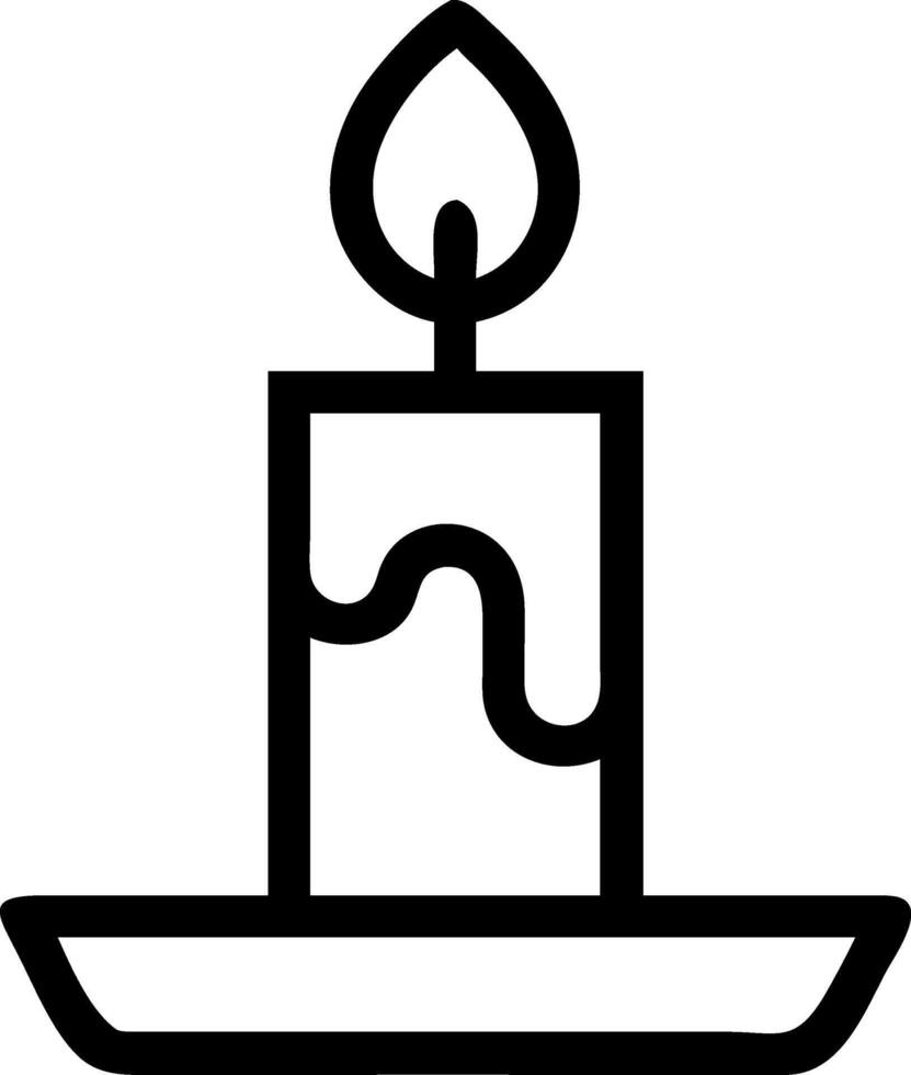 Minimalist Candle Icon vector