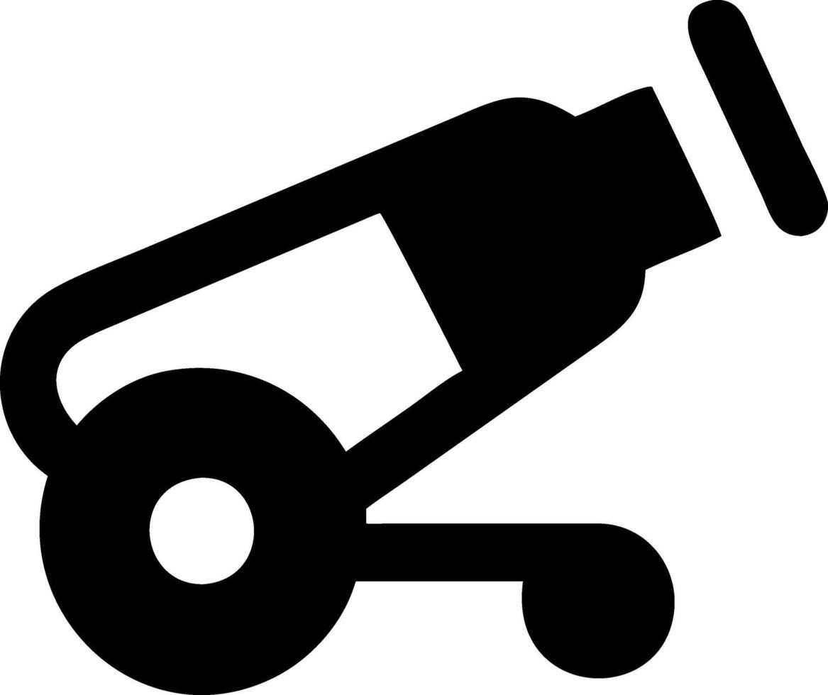 Minimalist Cannon Leg Icon vector