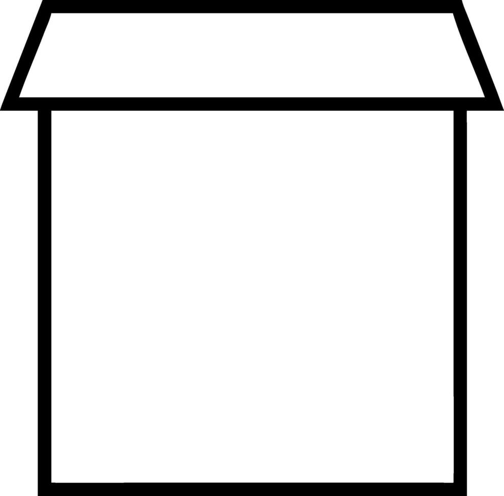 Clean Empty Box Single Icon vector