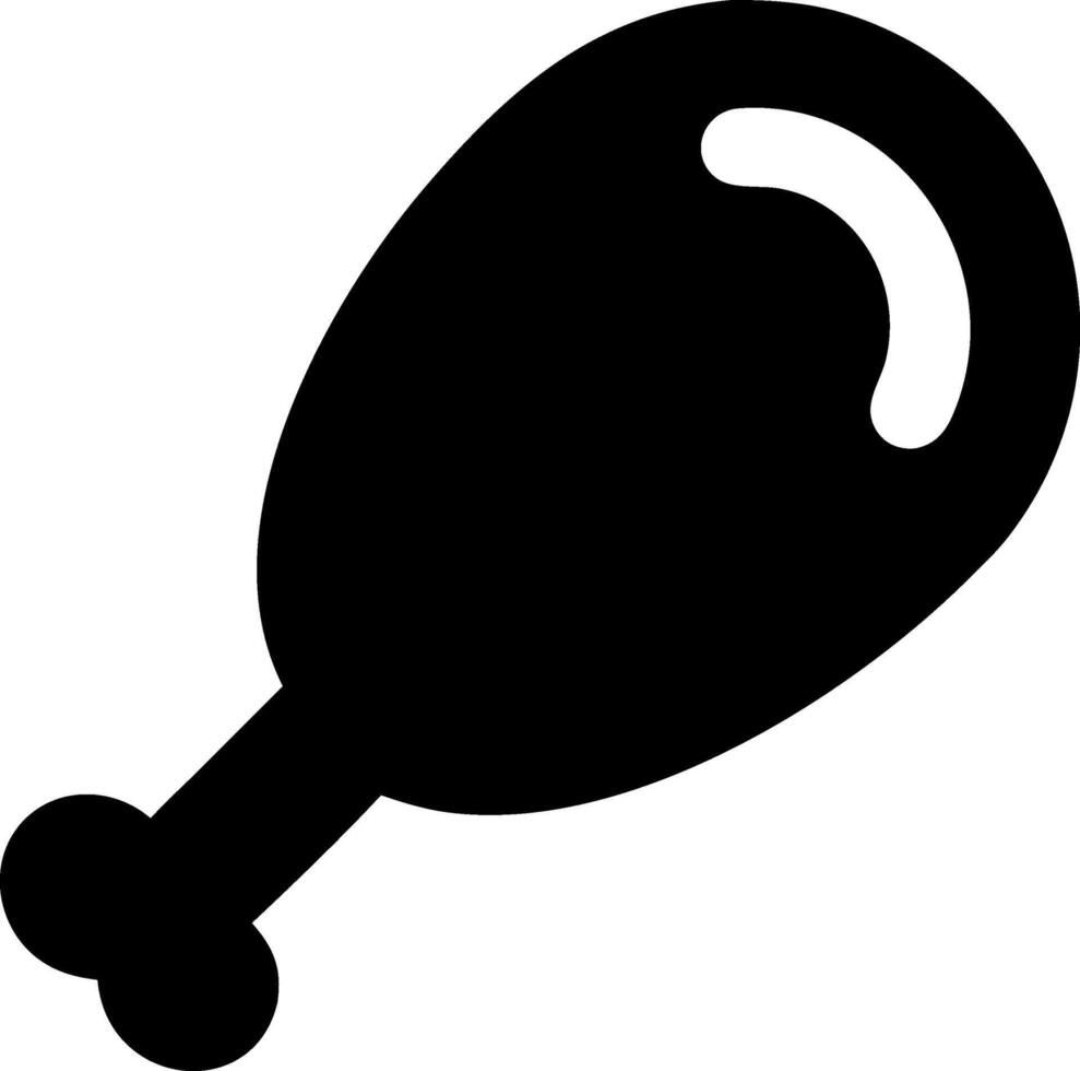 Stylish Chicken Leg Design Icon vector