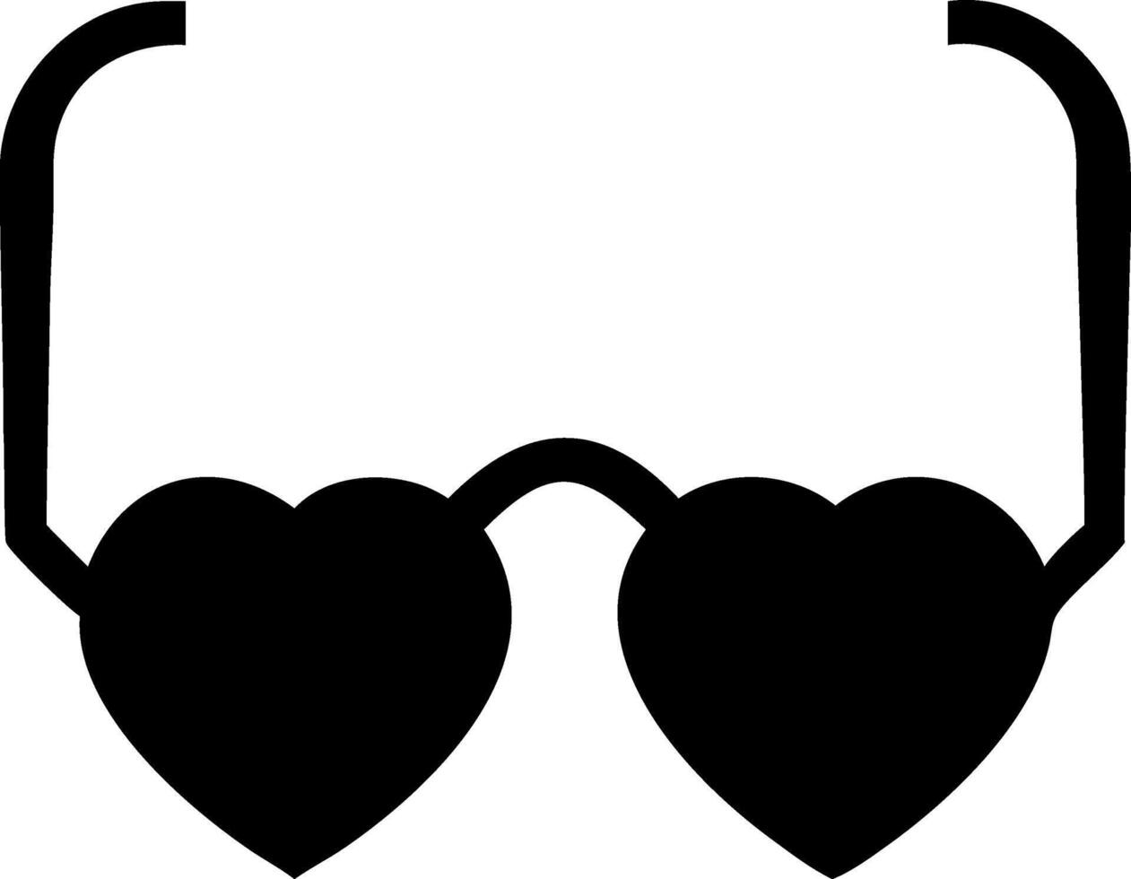 Love Heart Glasses Icon Design vector