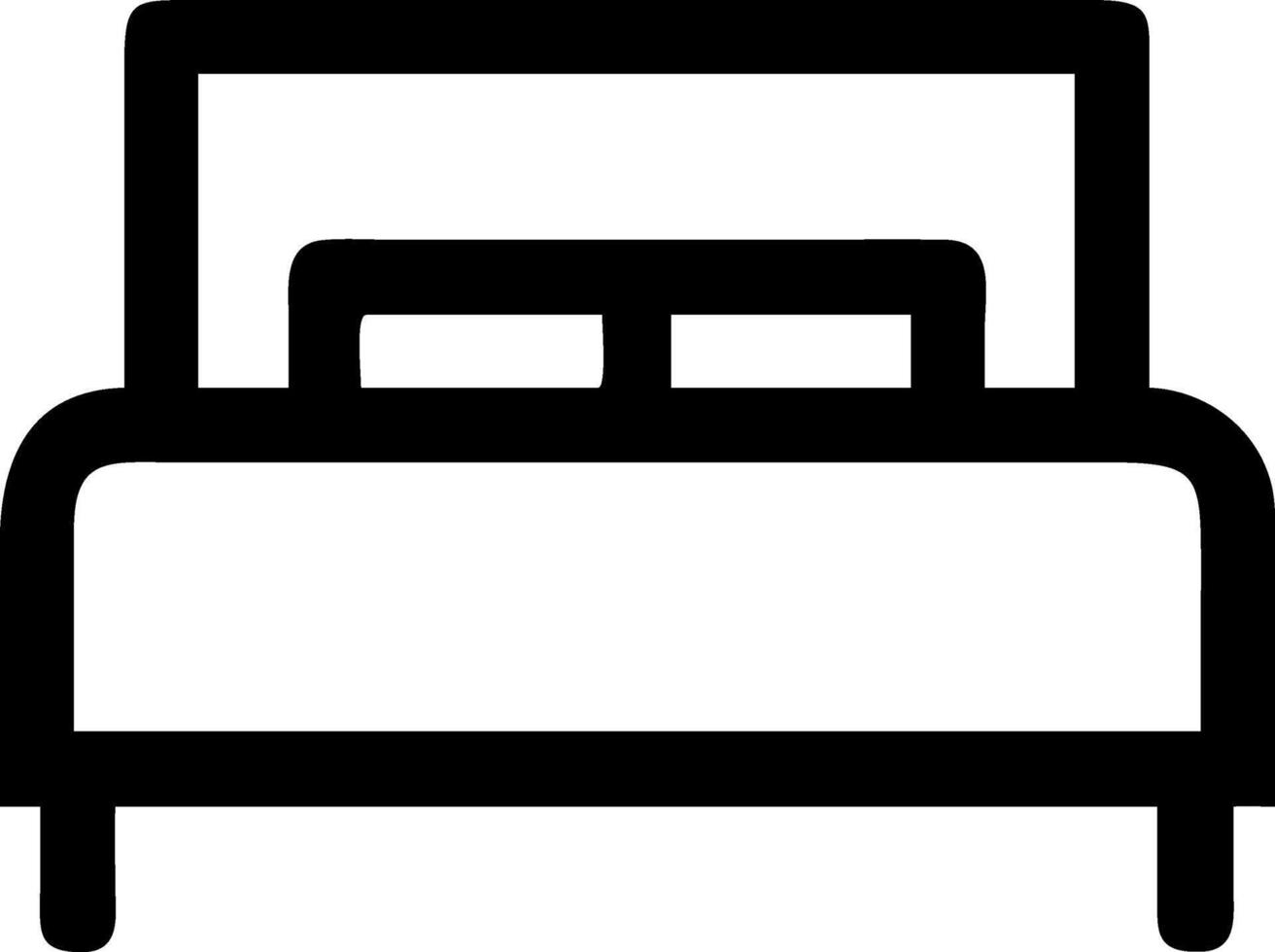 Minimalist Bed Icon vector