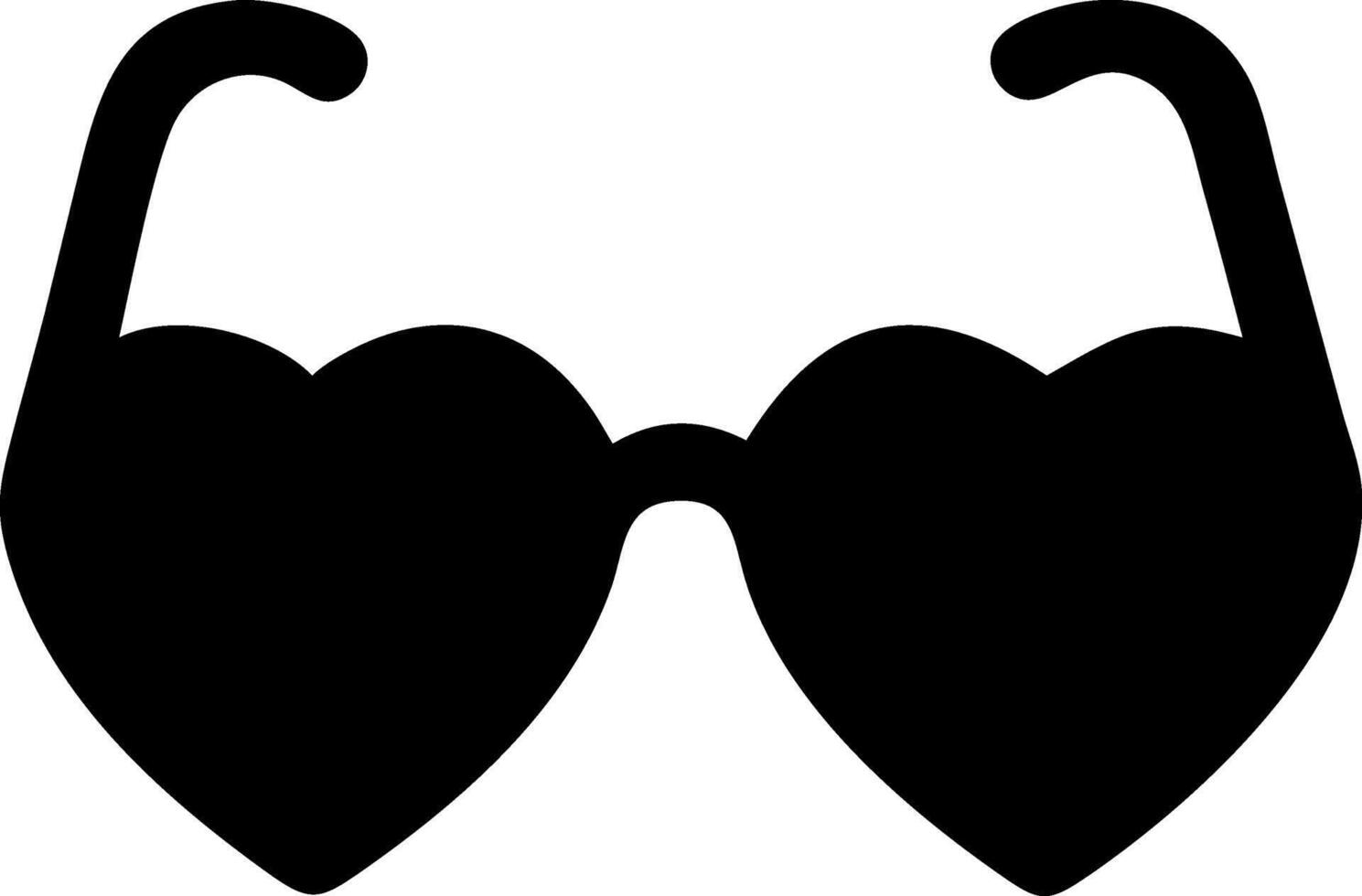 Fun Heart Glasses Symbol Collection vector