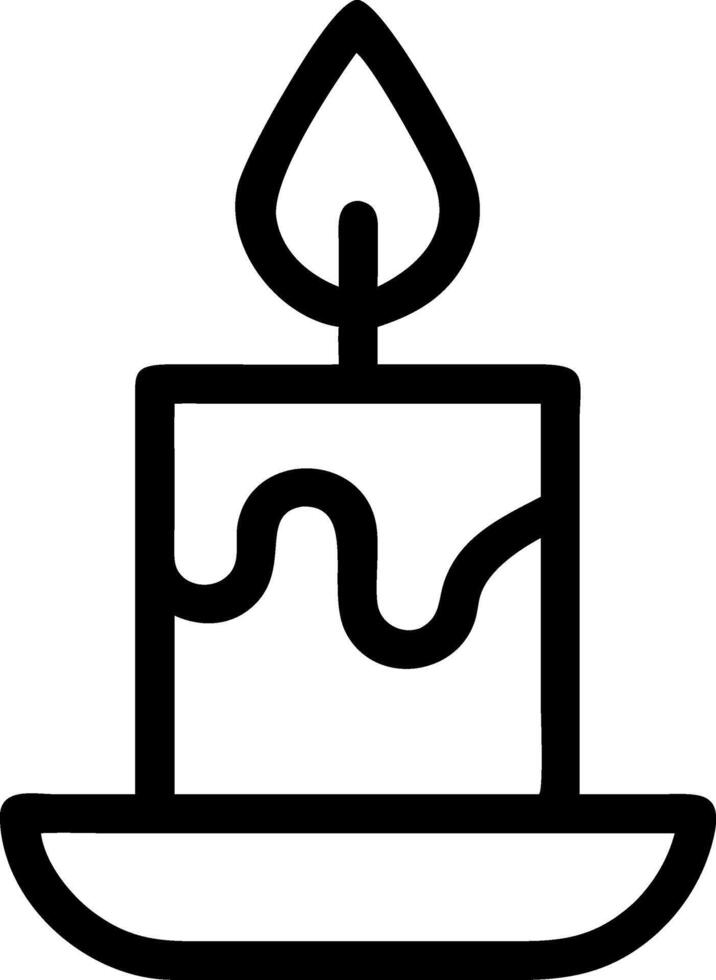 Stylish Candle Design Icon vector