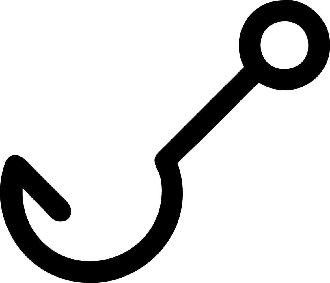 Minimalist Fishhook Icon vector