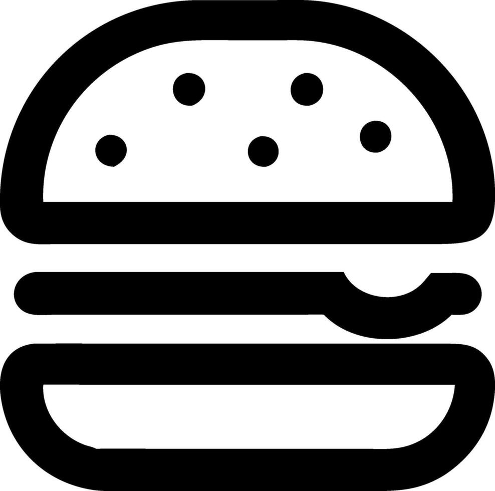 Burger with Lettuce Icon vector