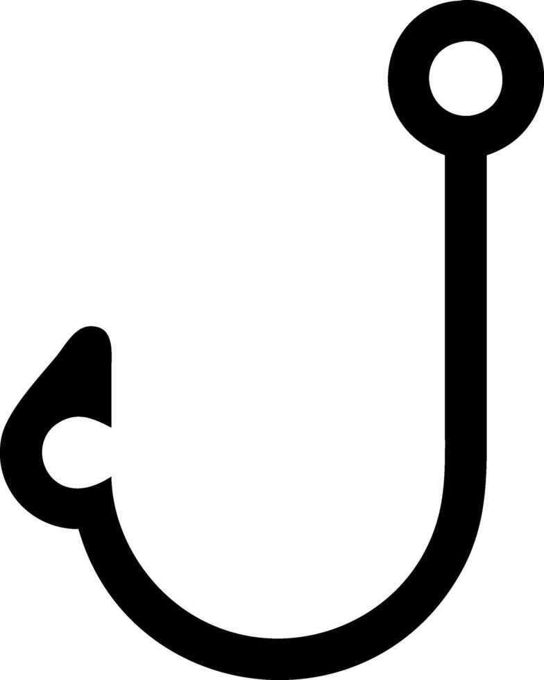 Classic Fishhook Design Icon vector