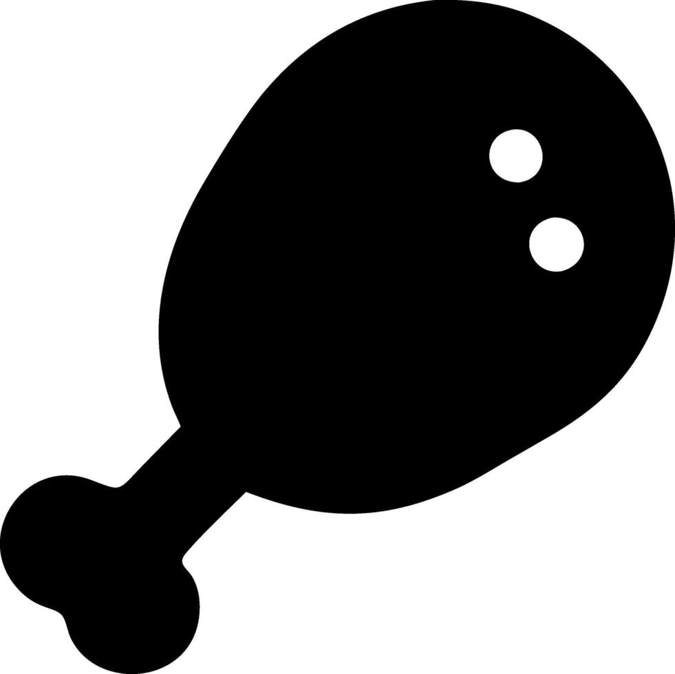 Minimalist Chicken Leg Icon vector