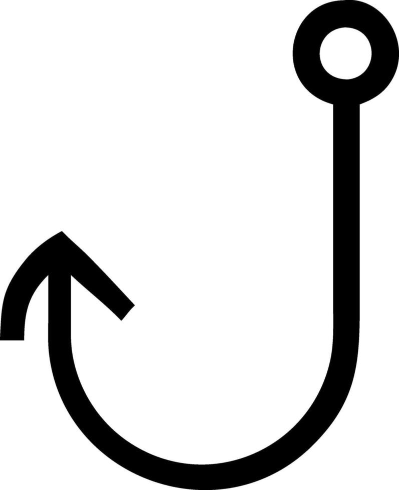 Fishing Hook Single Icon vector