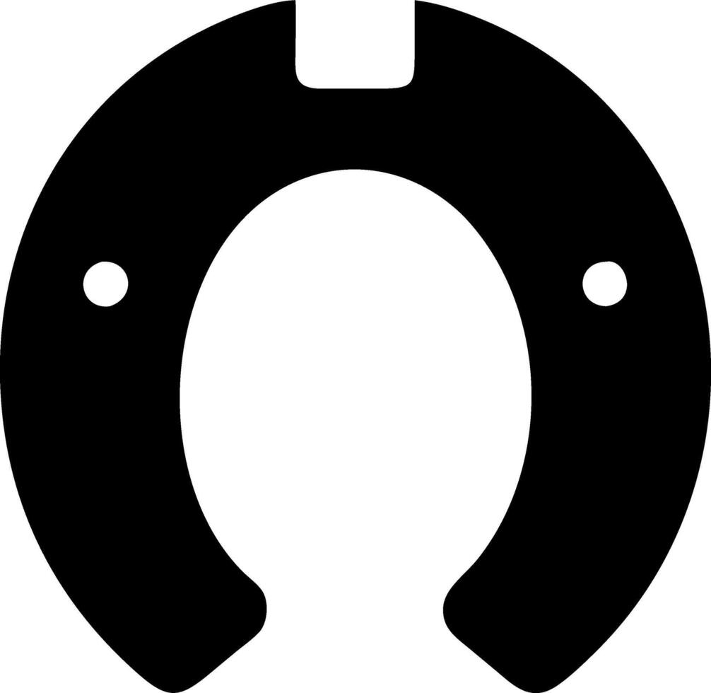 Western Charm Horseshoe Icon Design vector
