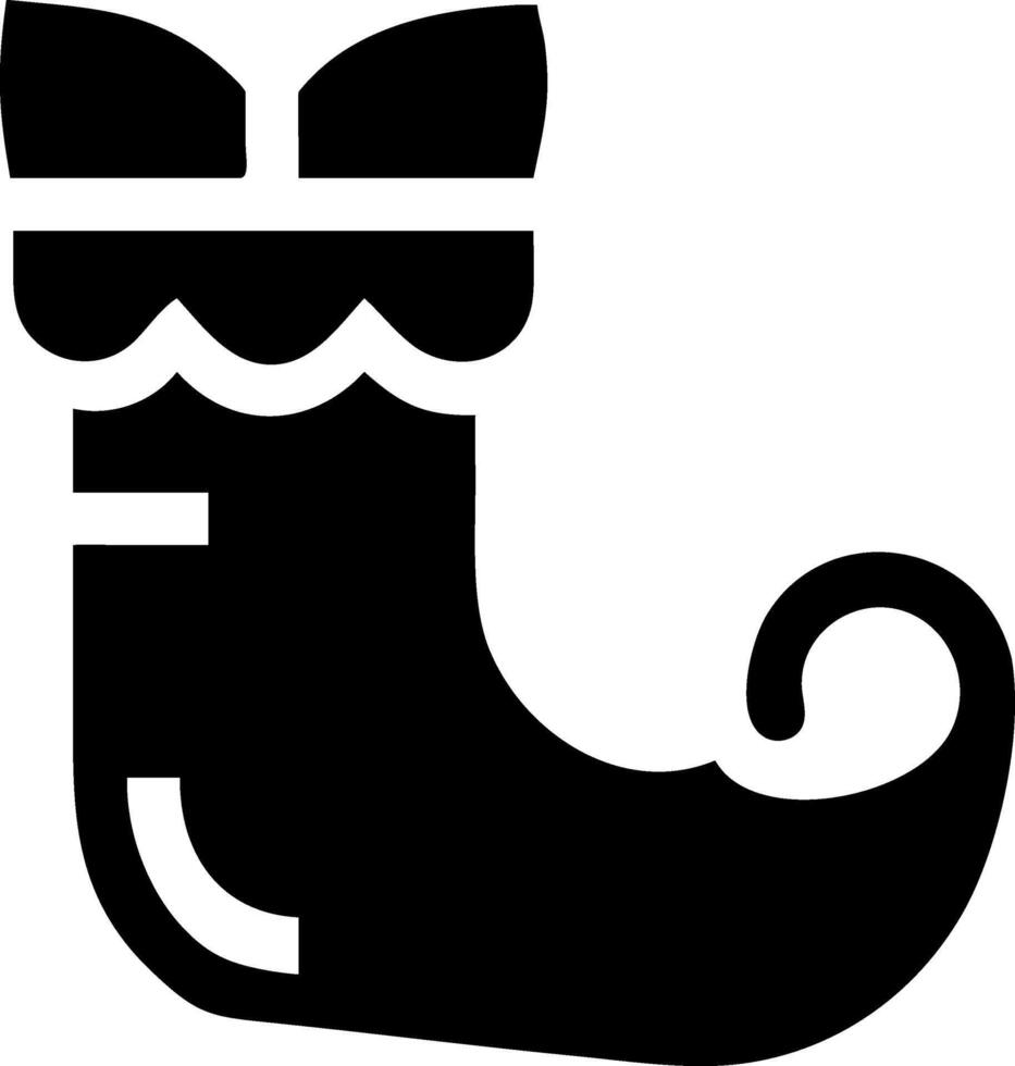 Stylish Elf Shoe Icon Design vector