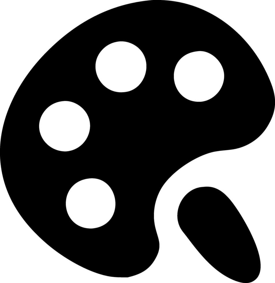 Minimalist Artist Palette Icon vector