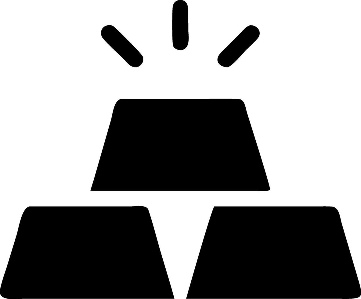 Gold Bar Treasure Icon vector