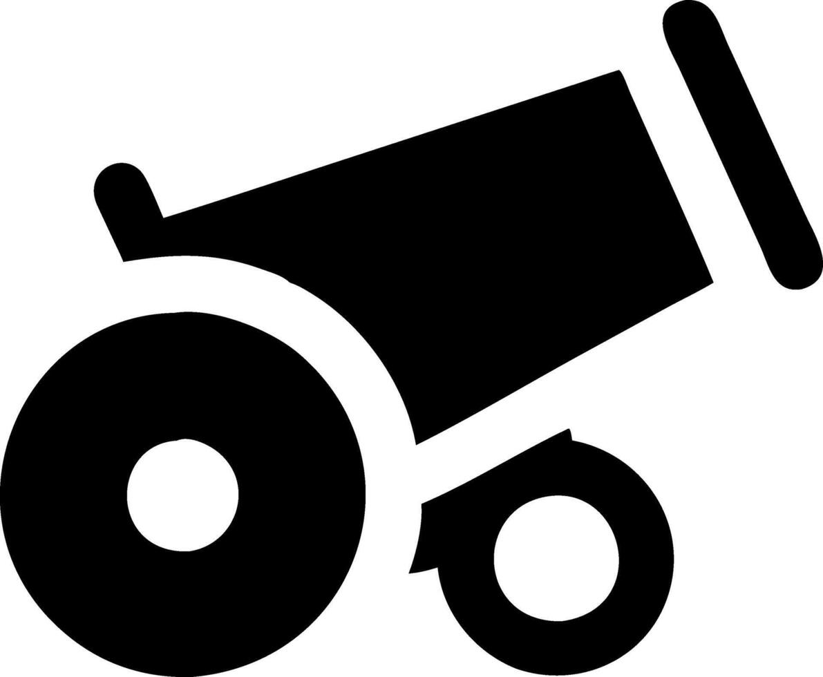 Military Cannon Leg Icon vector