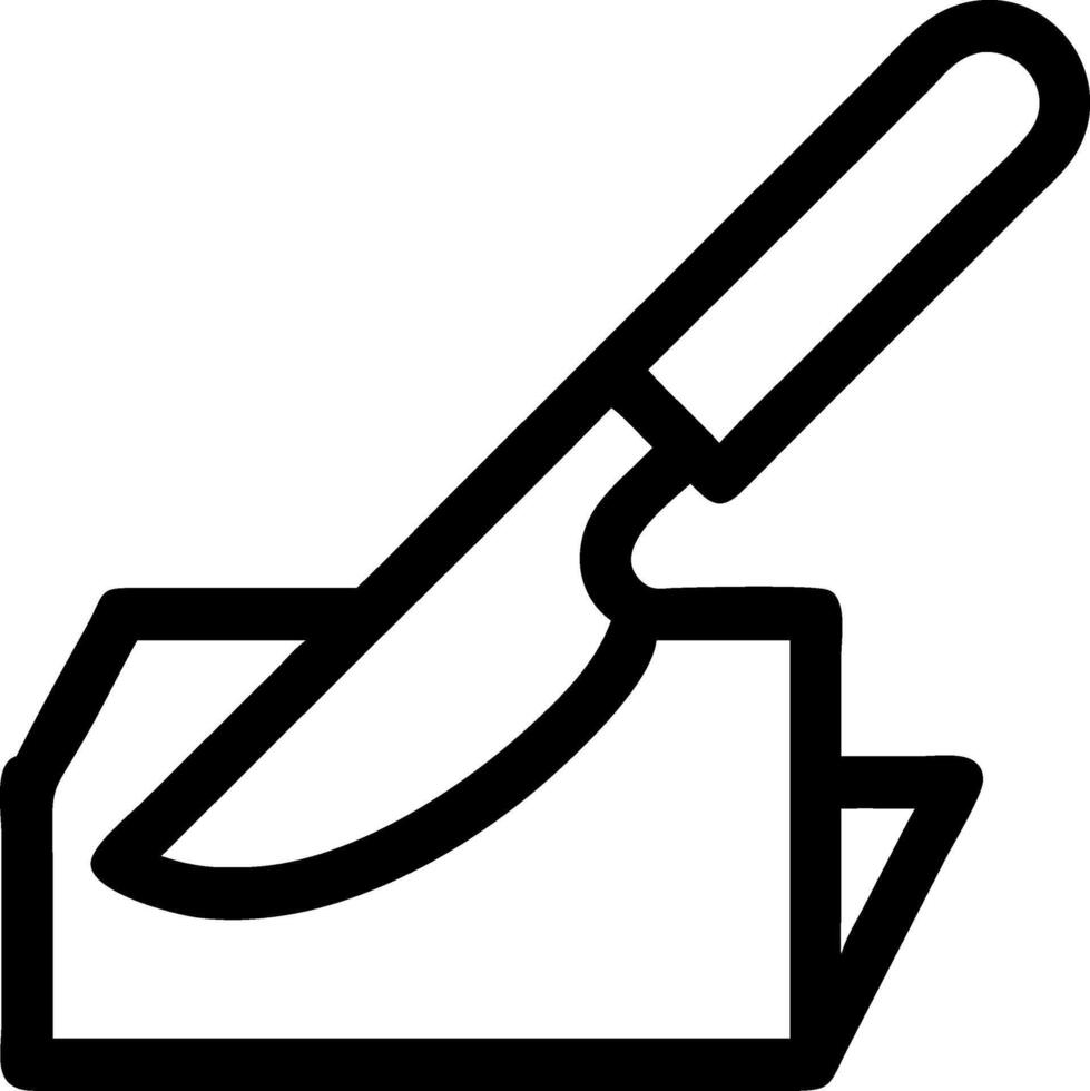 Culinary Spread Knife Icon Collection vector
