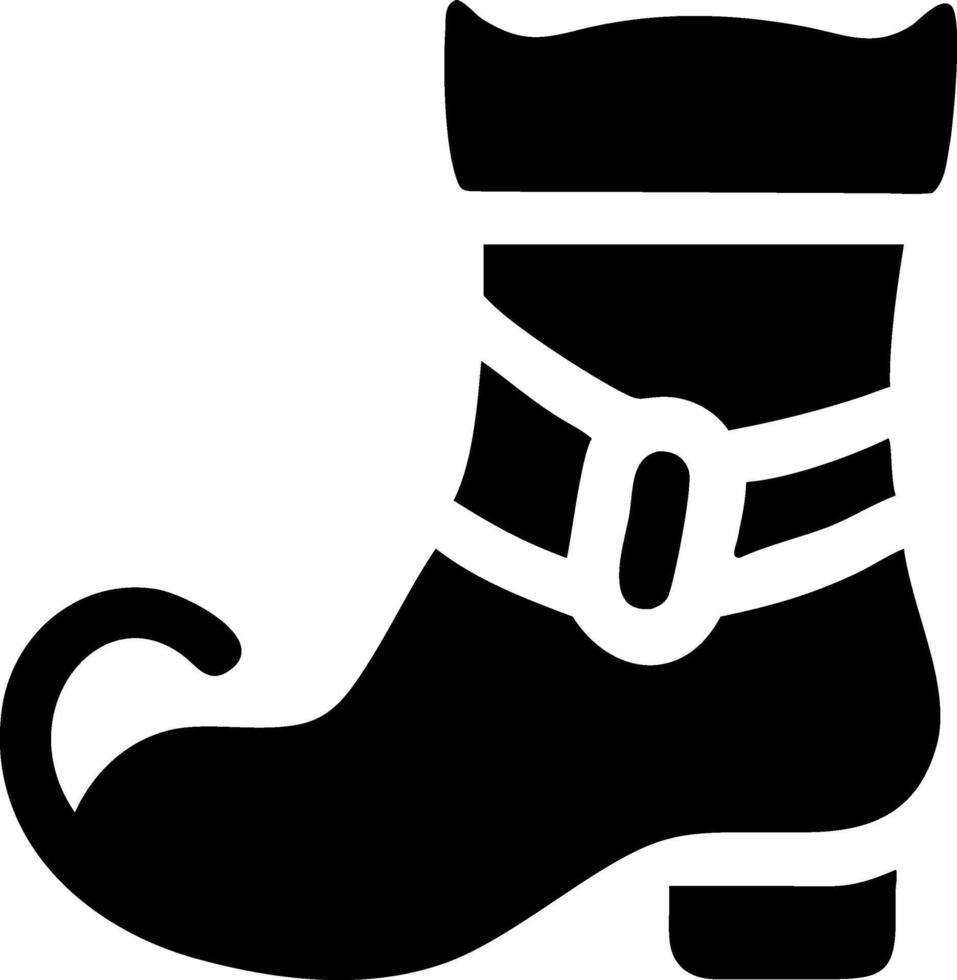 Minimalist Elf Shoe Icon vector
