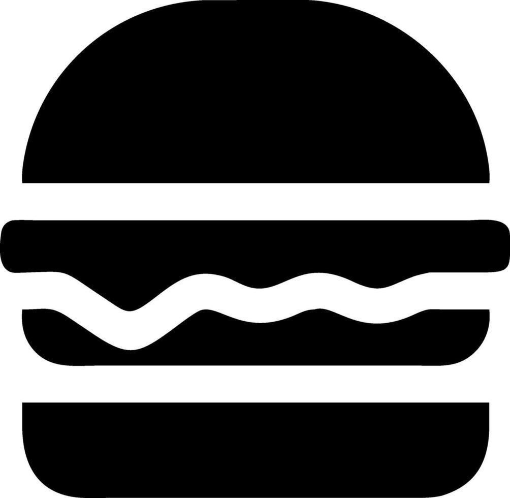 Classic Burger Sandwich Icon vector