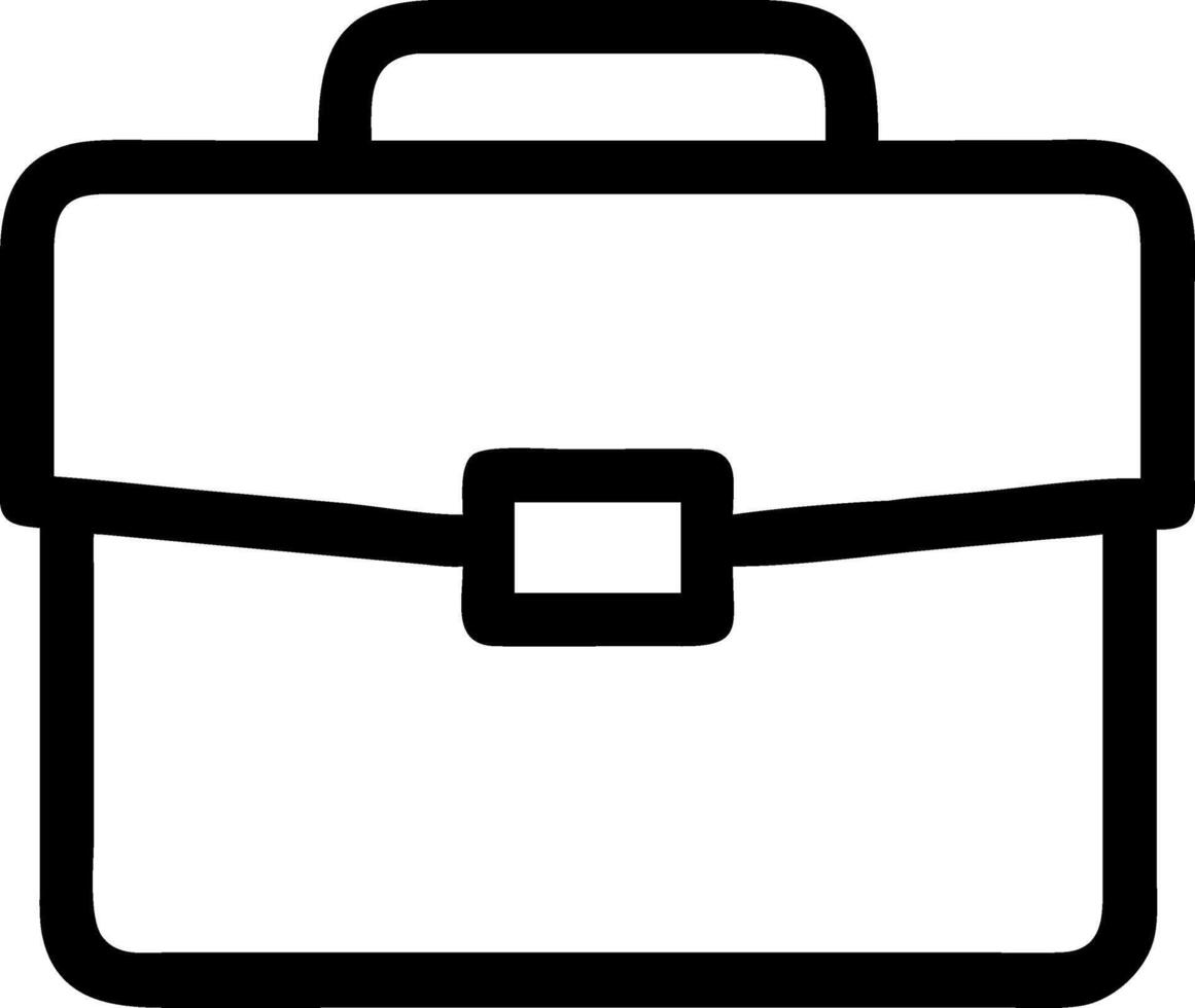 Minimalist Briefcase Icon vector
