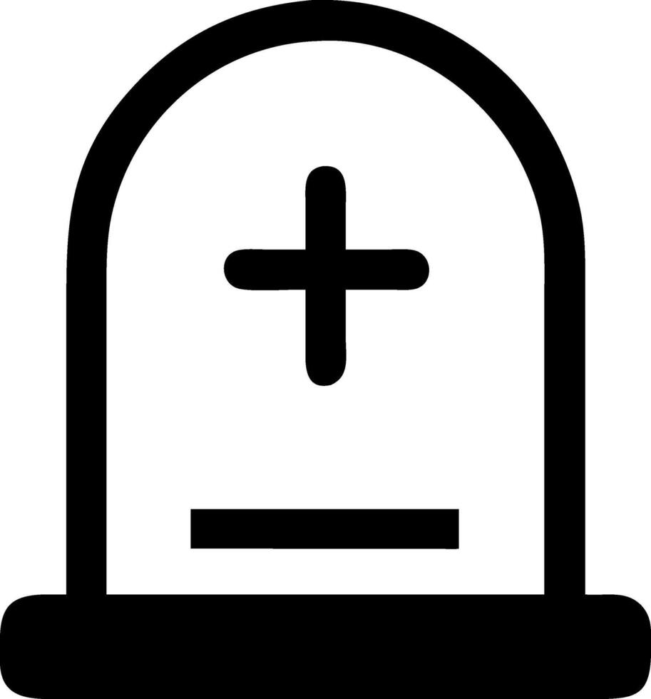 Resting Place Gravestone Icon Design vector