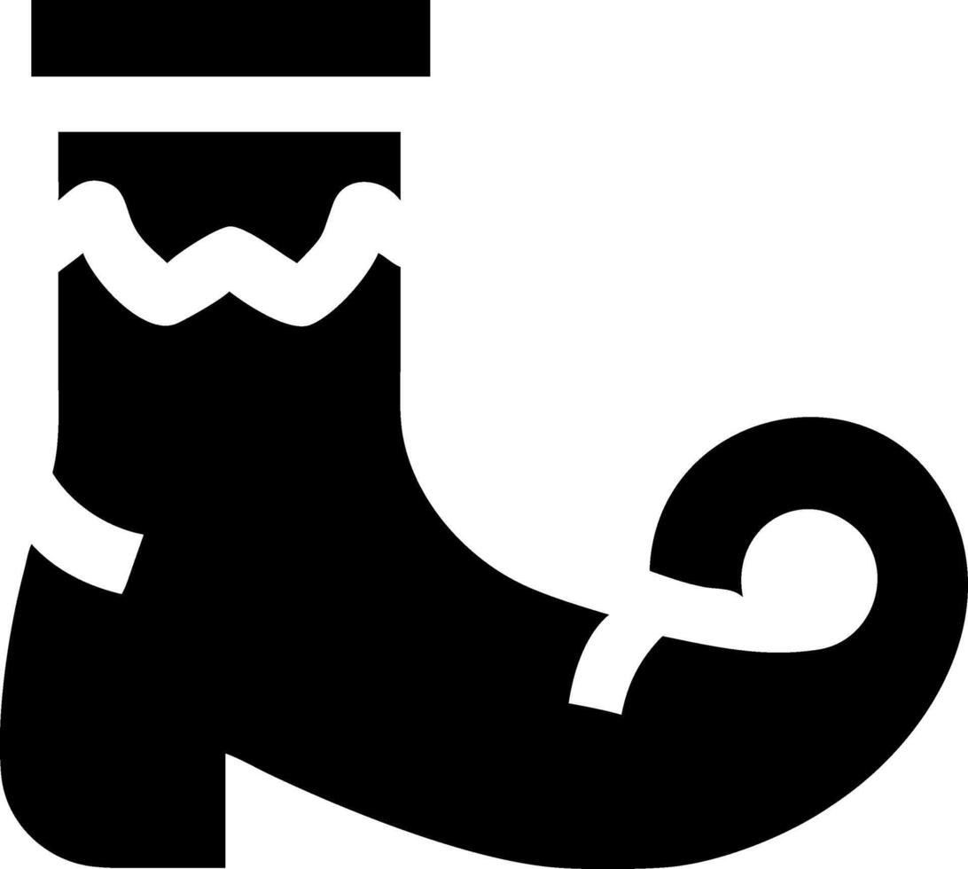 Festive Elf Shoe Design Icon vector