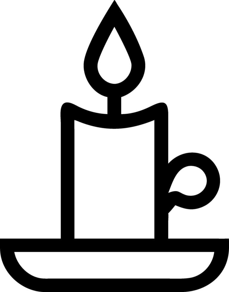 Simple Candle Icon Design vector