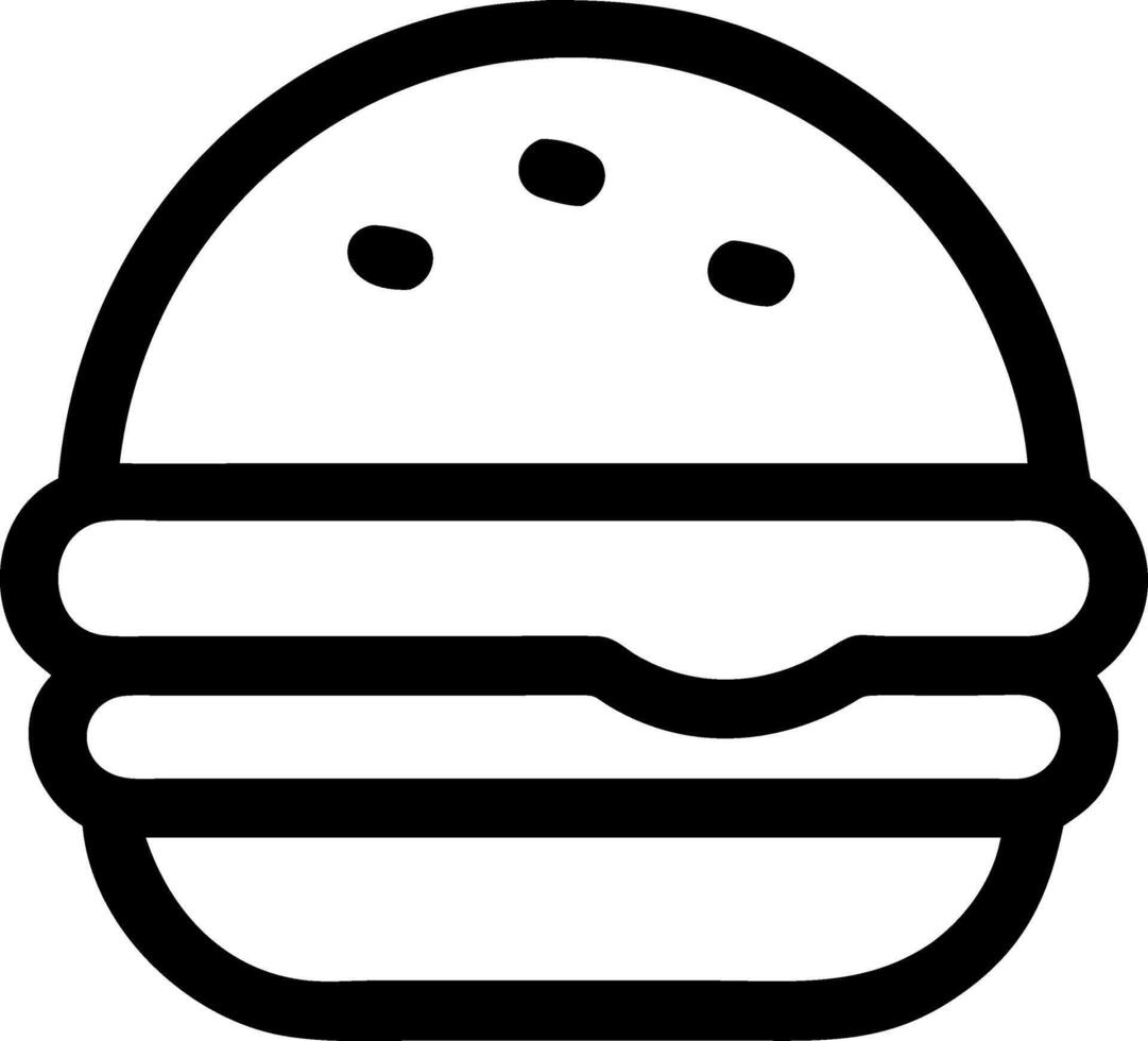 Simple Burger Icon Design vector