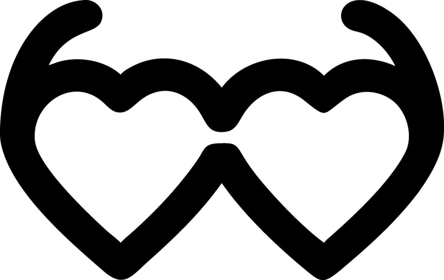 Cool Heart Glasses Icon Design vector