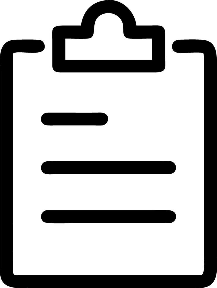 Minimalist Clipboard Icon vector