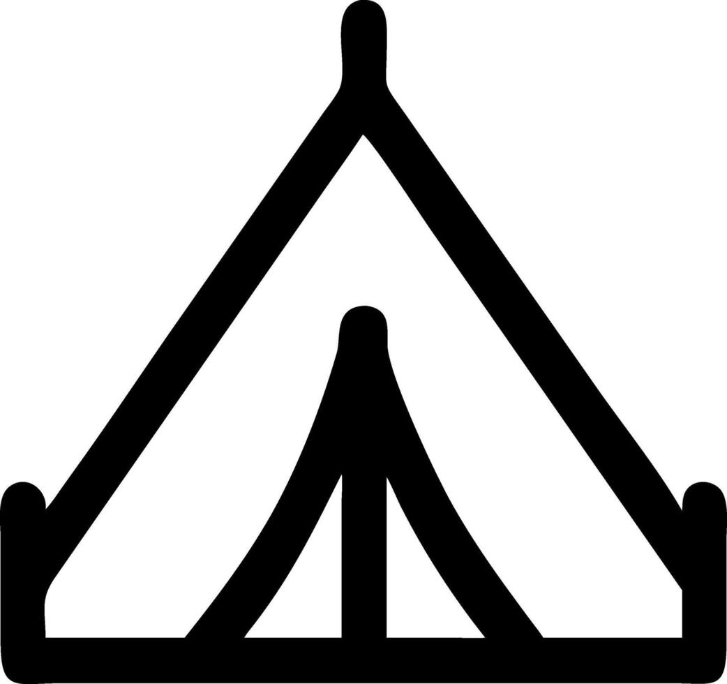 Wilderness Tent Icon Design vector