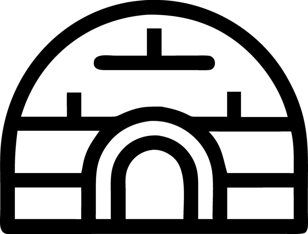 Winter Cabin Igloo Symbol vector