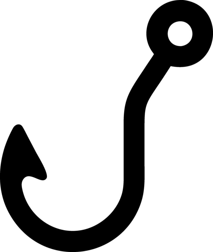 Modern Fishhook Icon Design vector