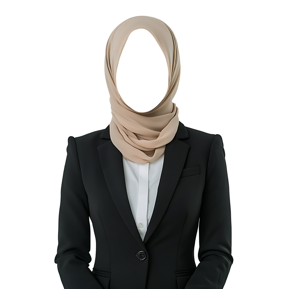 Professional Muslim Woman Clipart in Business Suit png