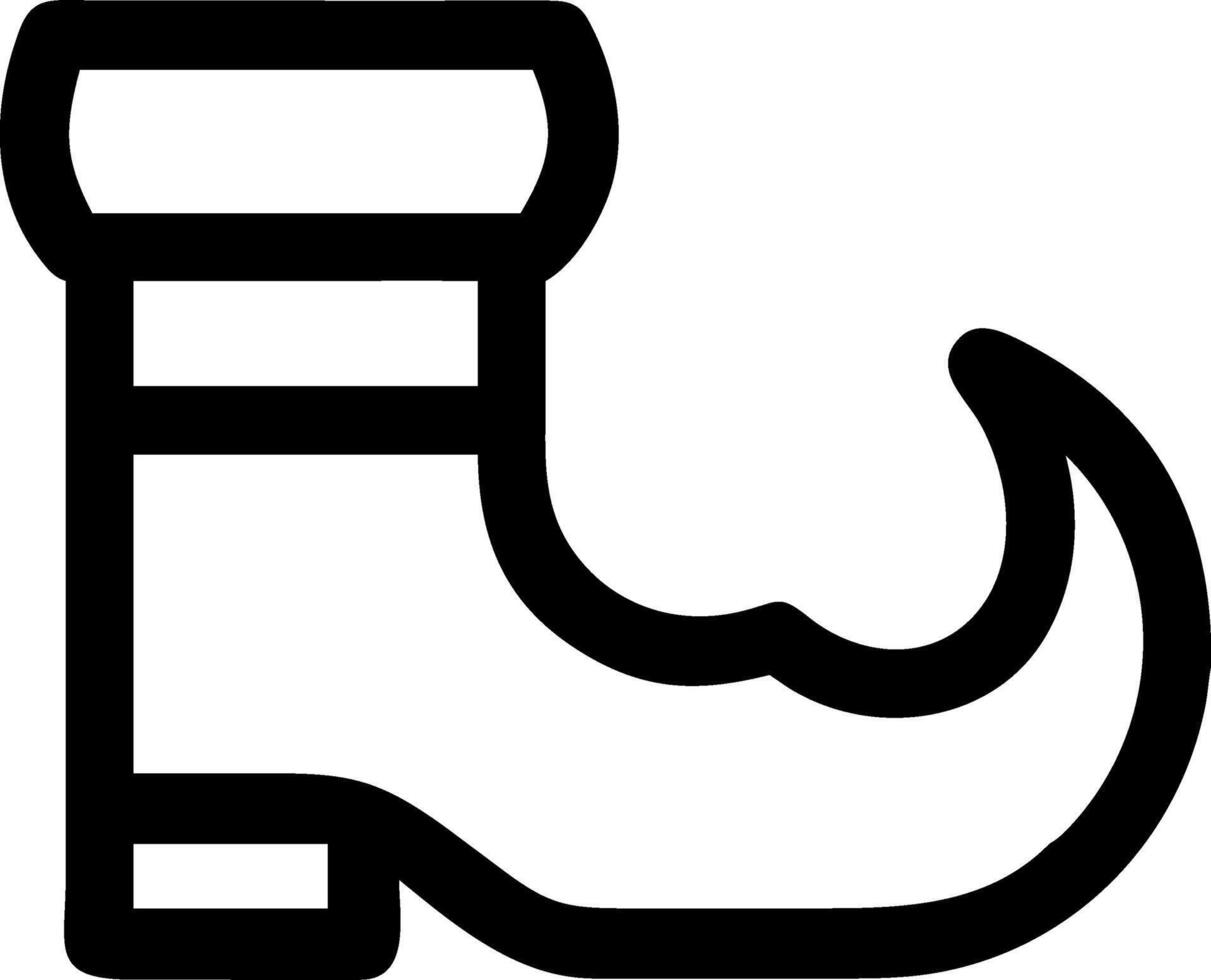 Classic Elf Shoe Single Icon vector