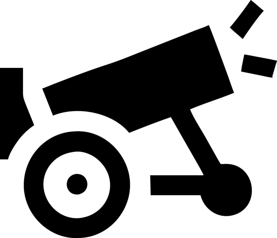 Vintage Cannon Leg Icon vector