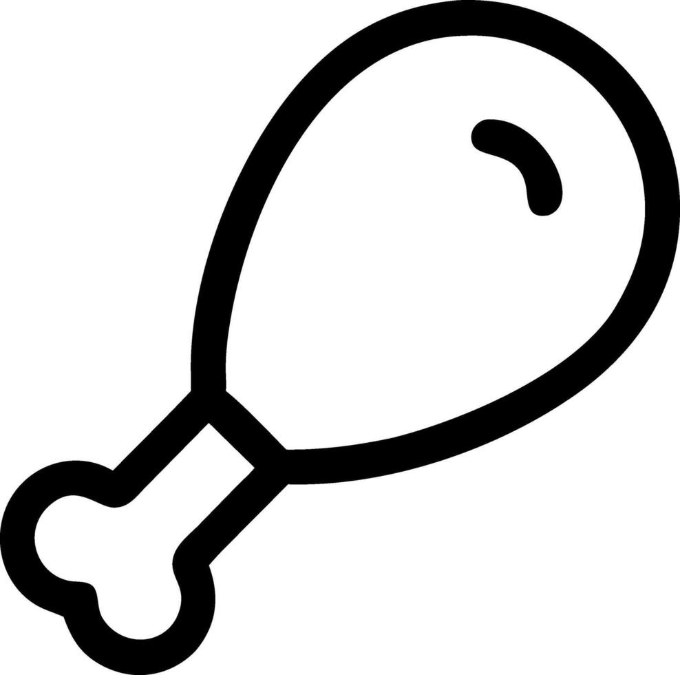 Classic Chicken Leg Single Icon vector