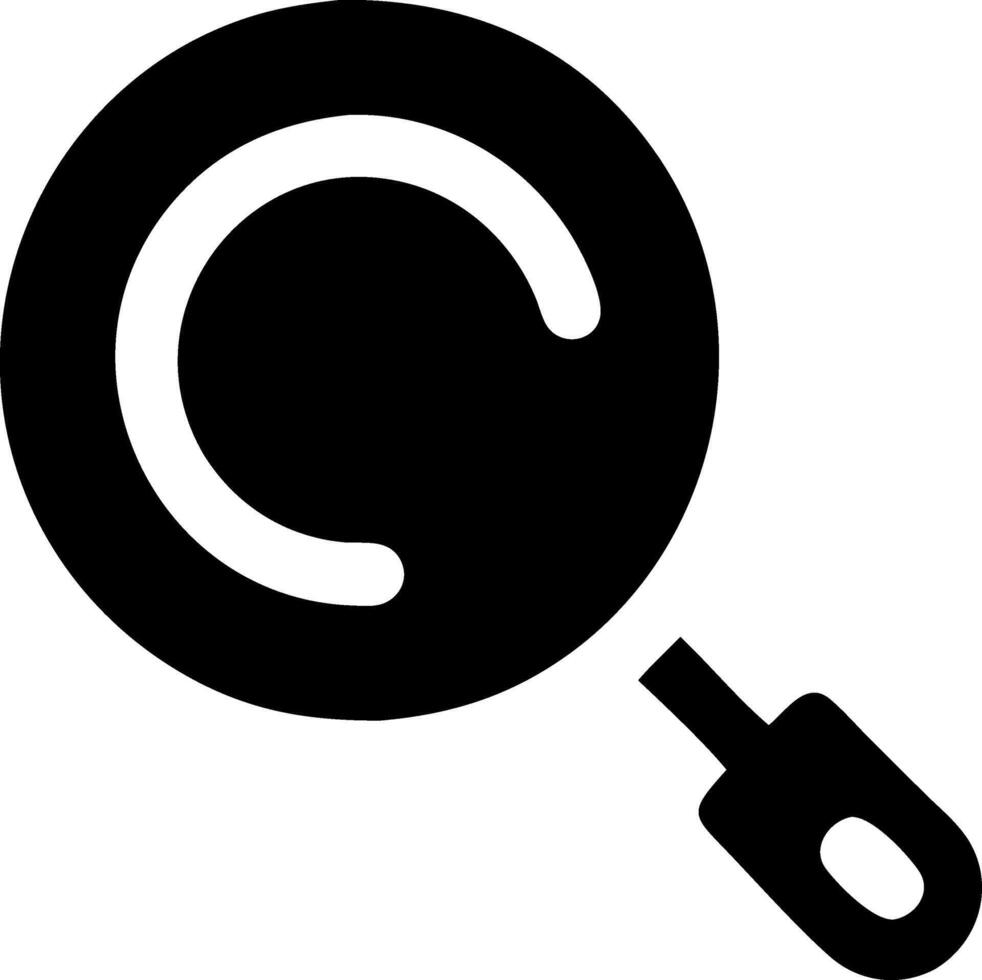 Minimalist Frying Pan Icon vector