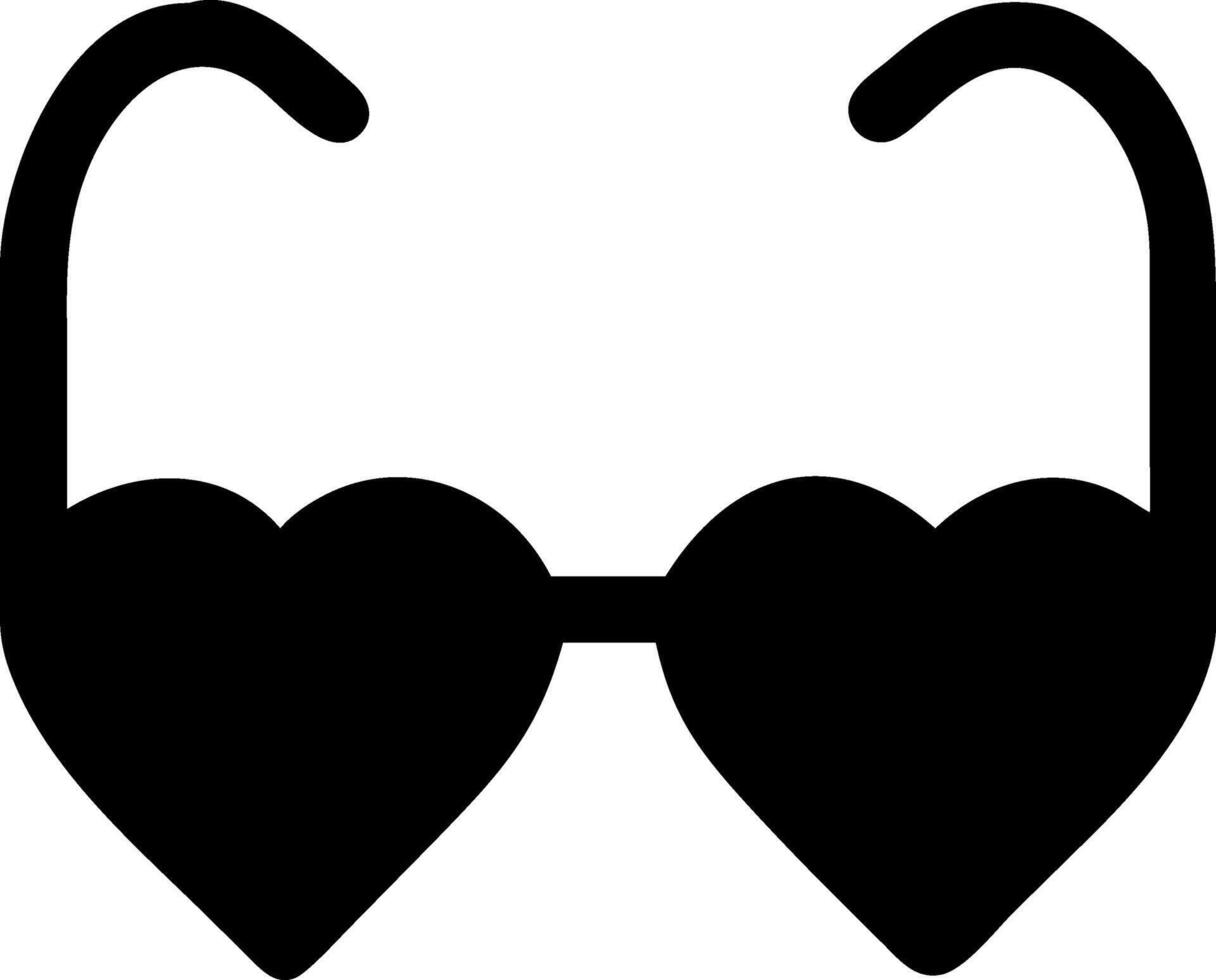 Trendy Heart-Shaped Glasses Symbol Pack vector