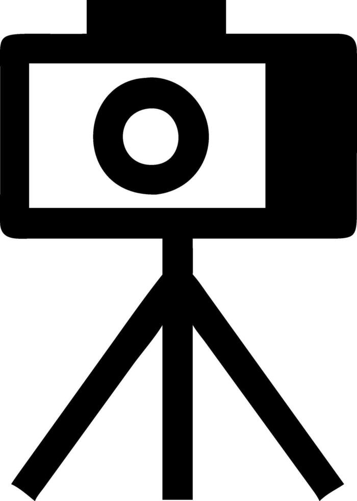 Photography Camera on Tripod Icon vector