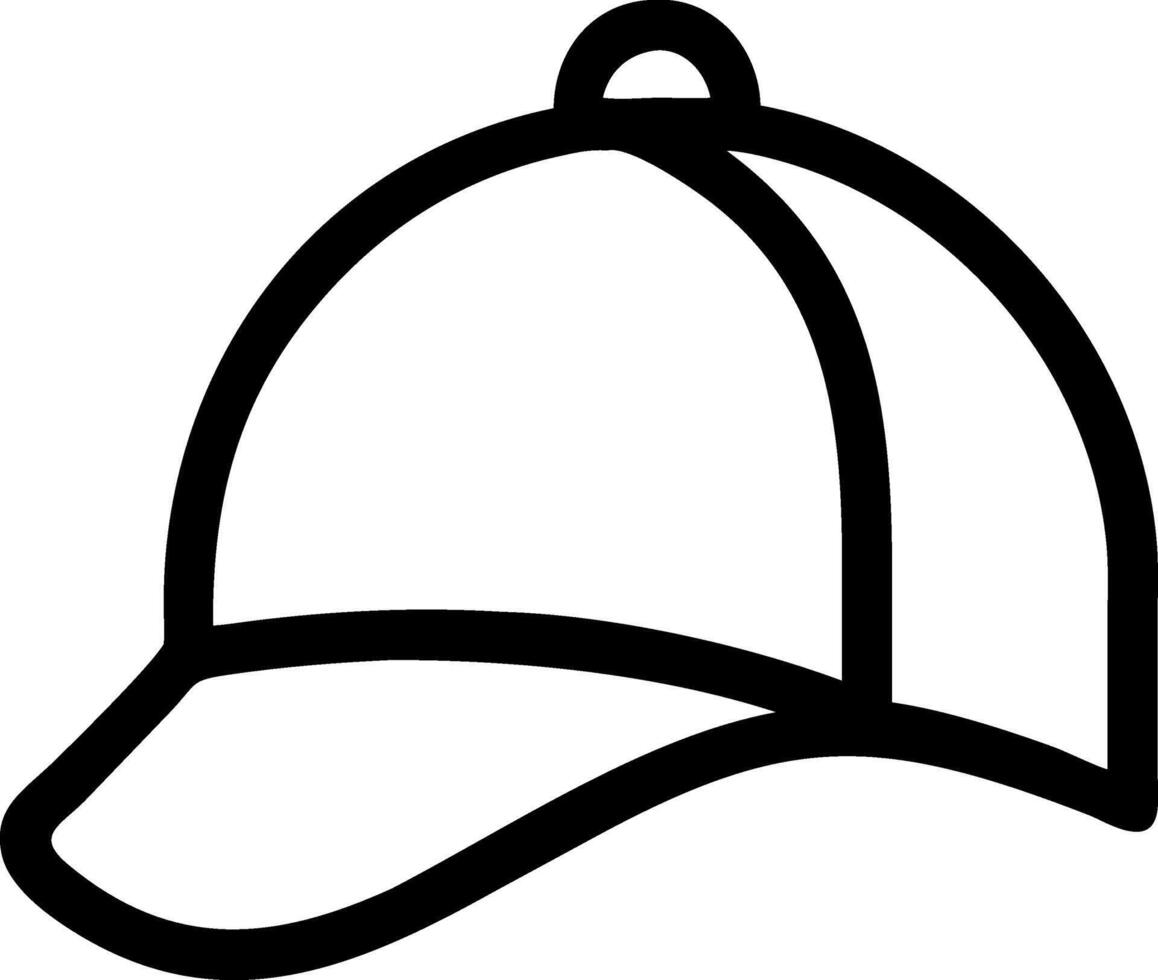 Minimalist Baseball Cap Icon vector