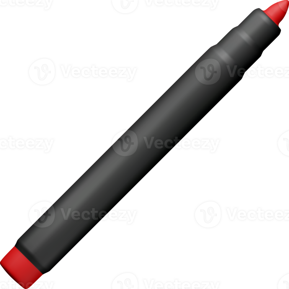 3D thin markers pen png