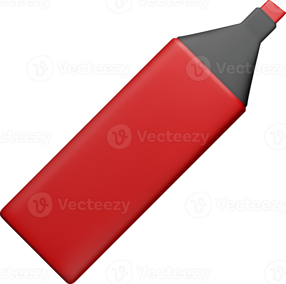 3D wide markers pen png