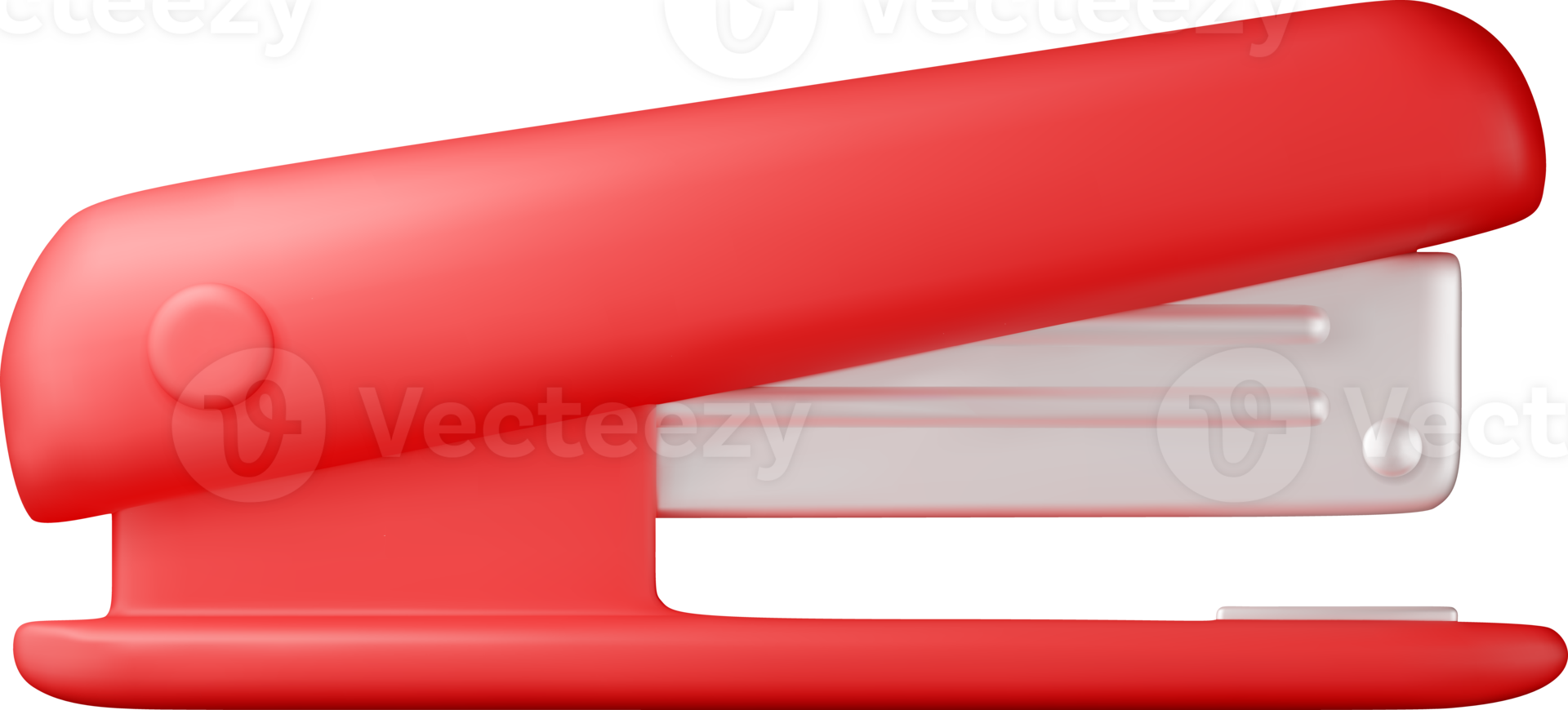 3D Red plastic stapler png