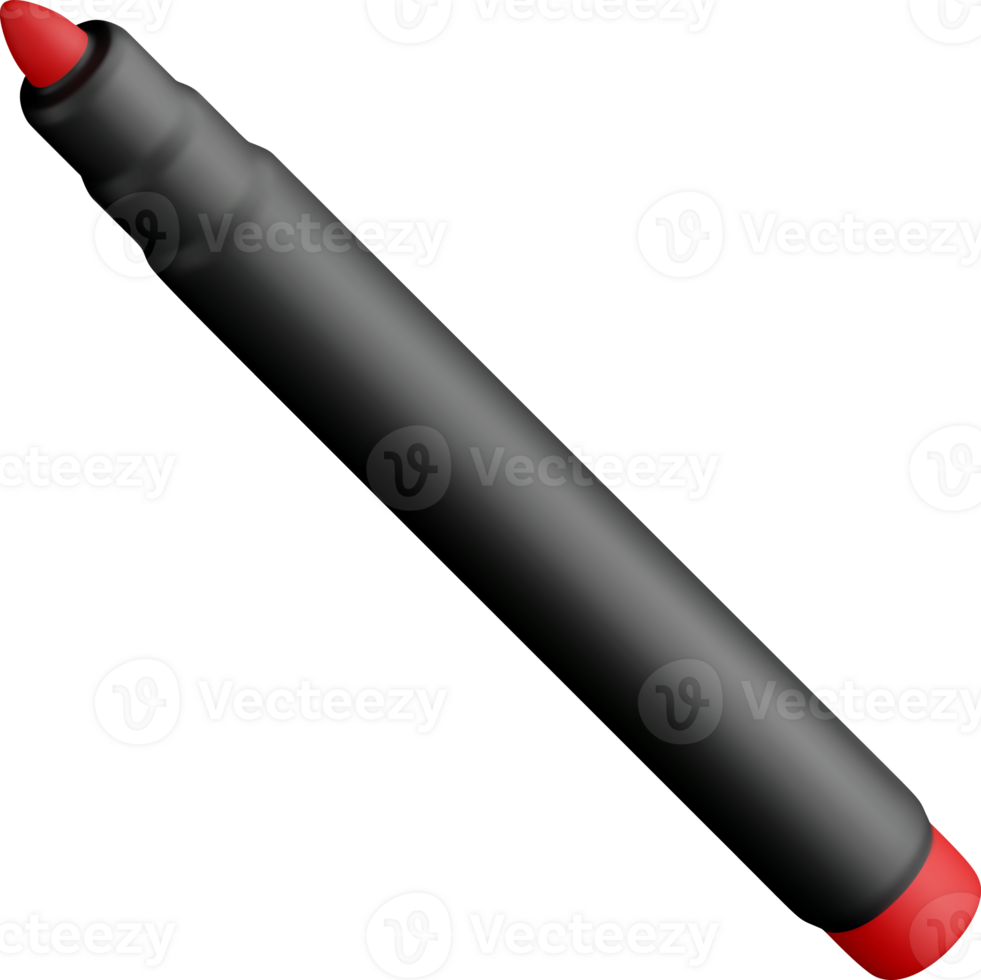 3D thin markers pen icon png