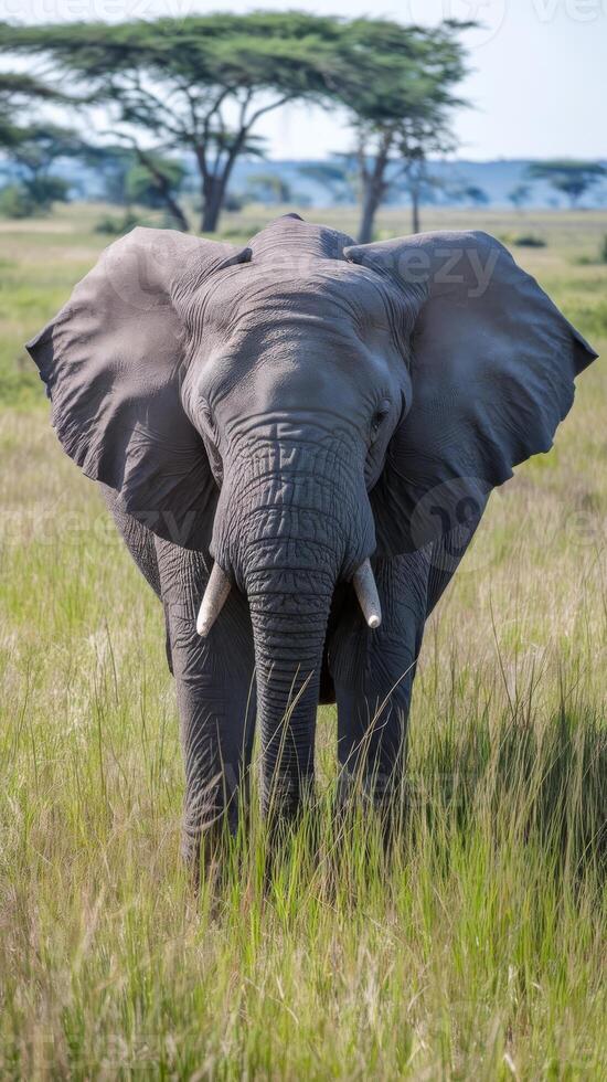 The elephant is gray photo