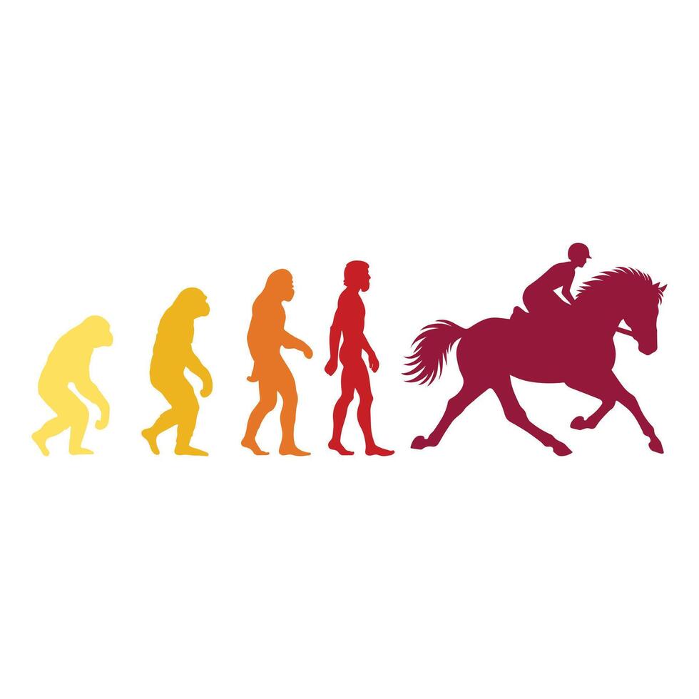 Classic Equestrian Clipart and Horse Rider Man Design for Sublimation T-shirt vector