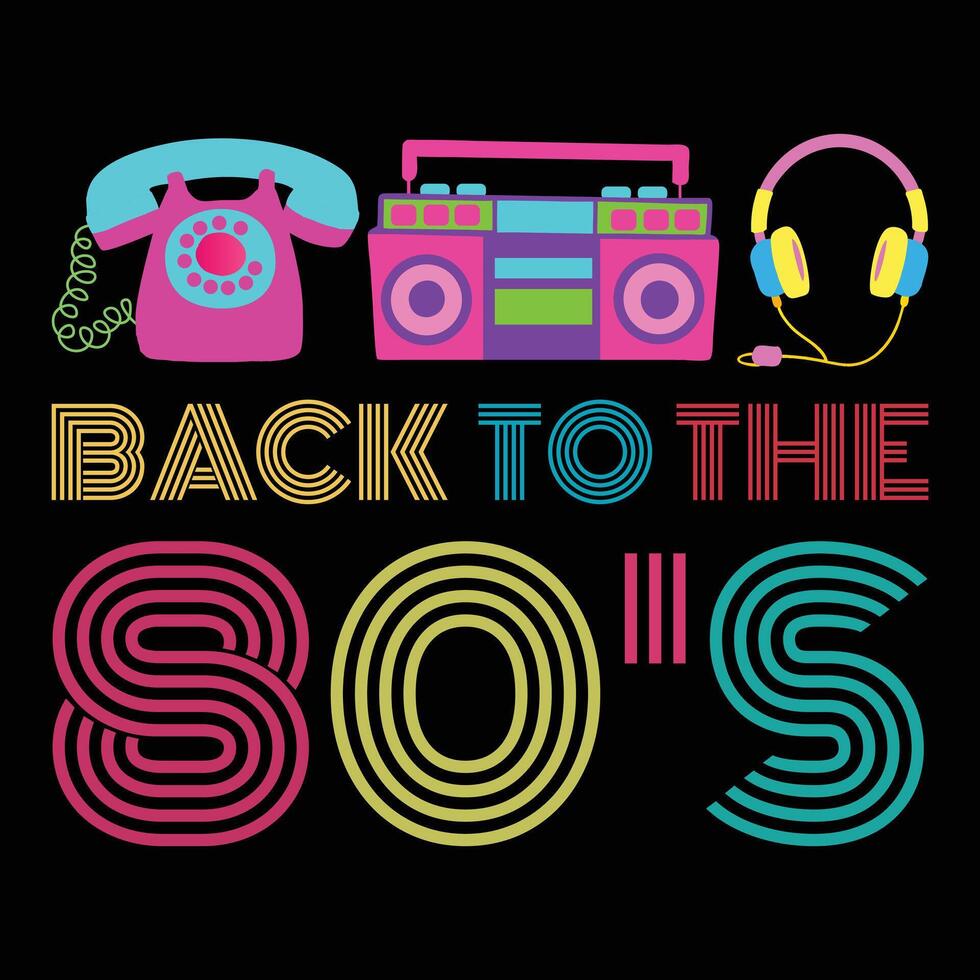 Vintage 80s Design Sublimation for Iconic T-shirt Graphics vector