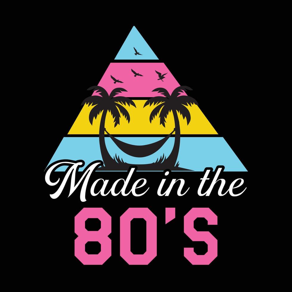 Throwback To The 80s T-shirt Design for Retro Fashion vector
