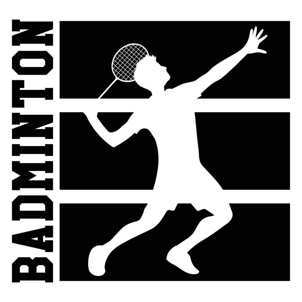Badminton Quotes Artwork Featured on Sport T-shirt Design vector
